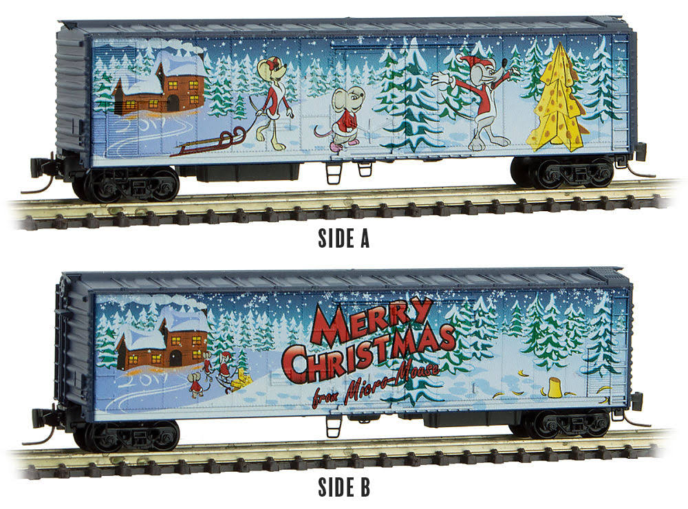Micro-Trains MTL Z-Scale 60ft Box Car 2017 Micro-Mouse Christmas Train Car