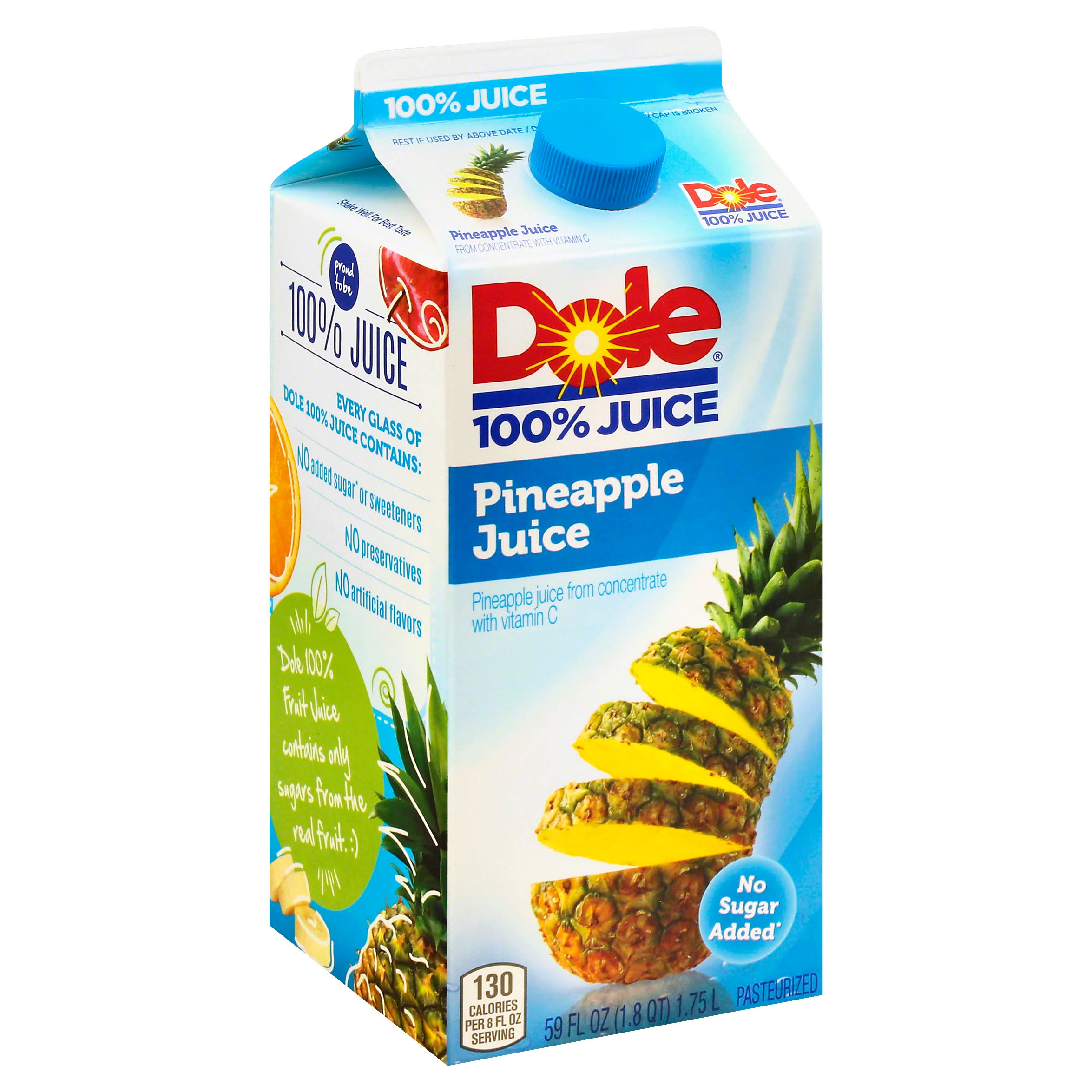 Dole 100% Juice, Pineapple - 59 fl oz