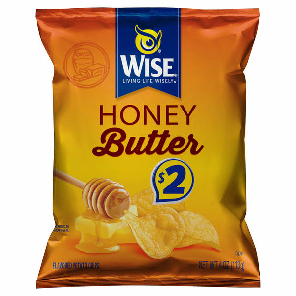 Wise Honey Butter Flavored Potato Chips - 4.00 oz