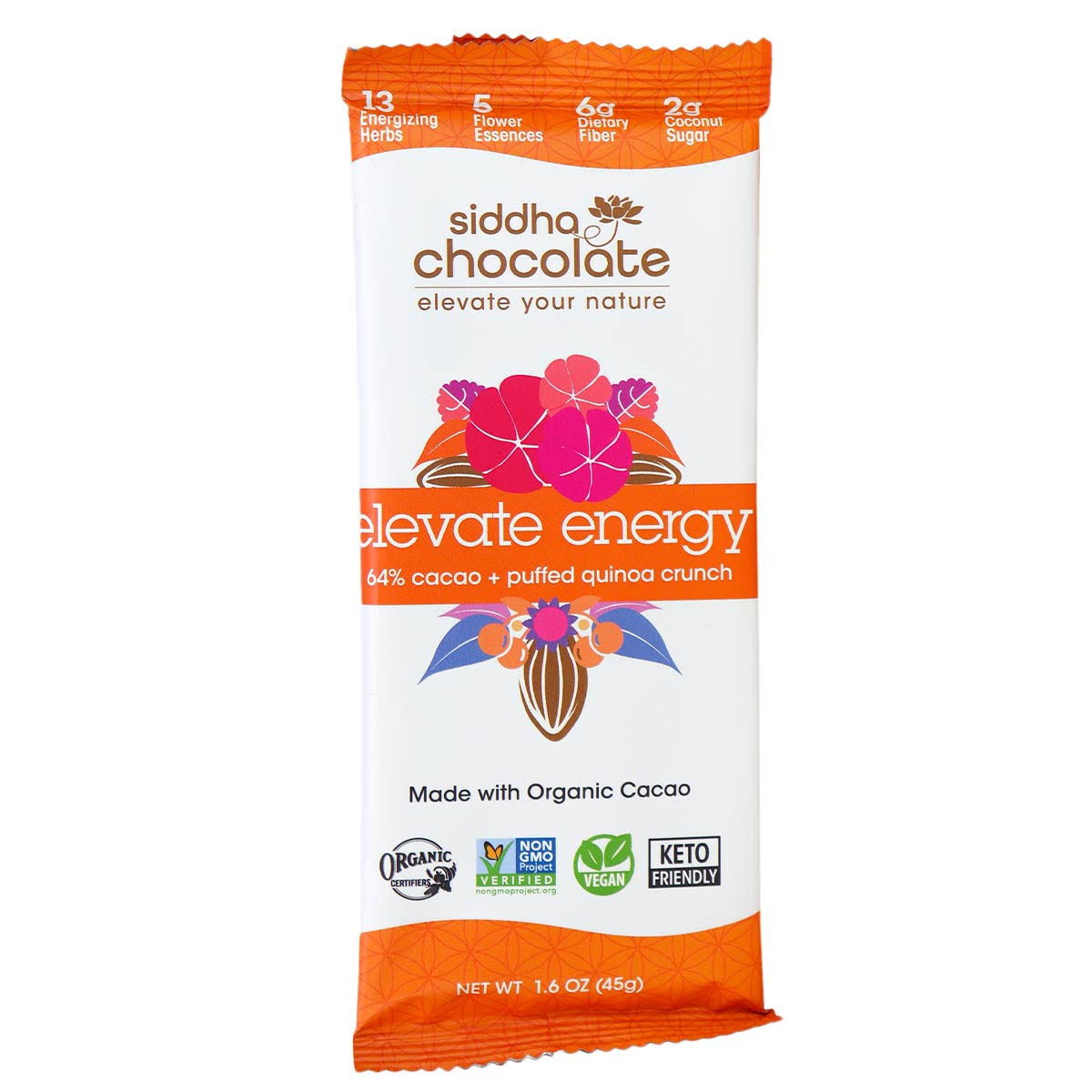 Siddha Remedies Elevated Energy Chocolate Bar - Nutrition Smart - Westchase - Delivered by Mercato