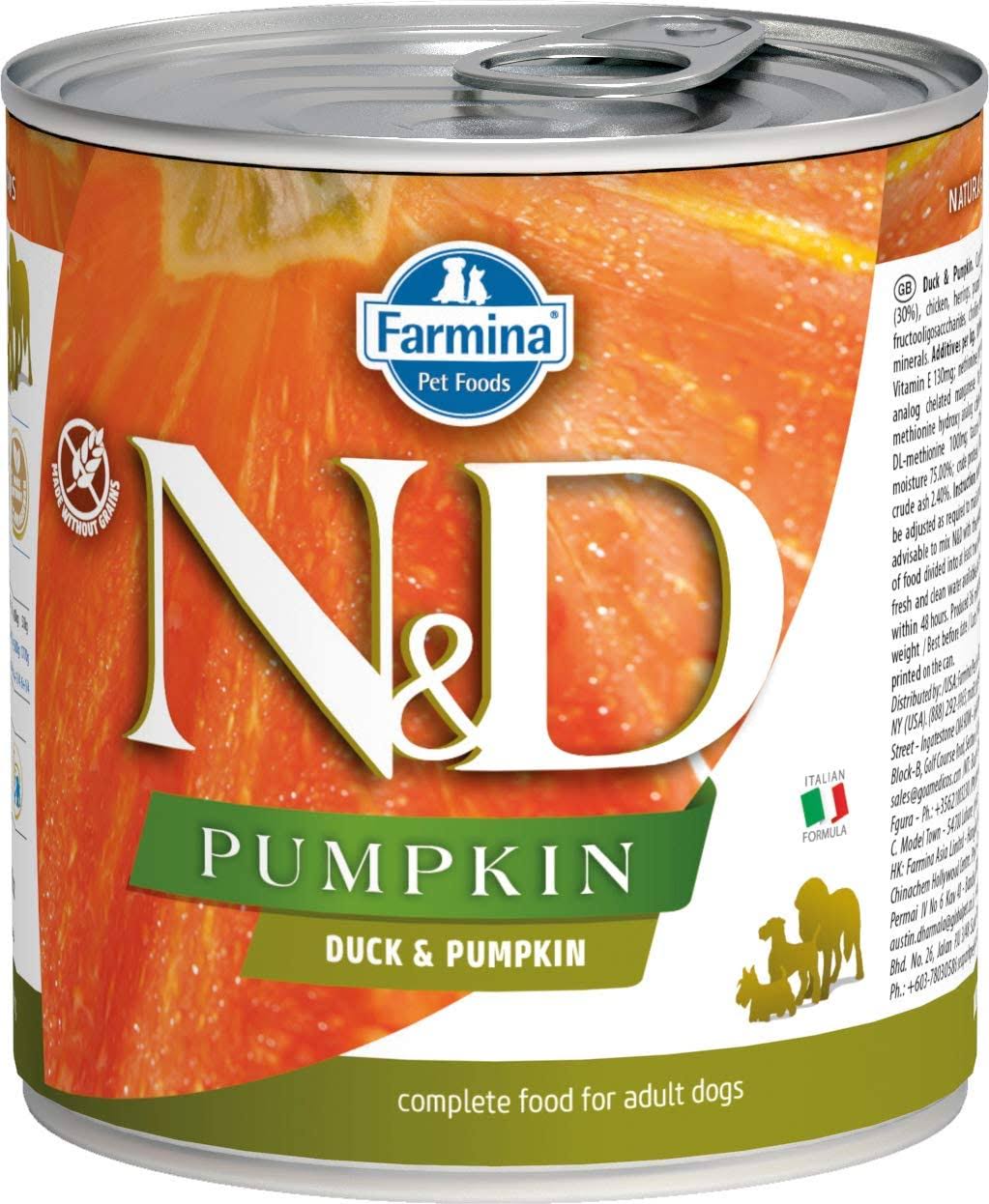 Farmina N and D Complete Adult Dog Food - Duck and Pumpkin, 285g