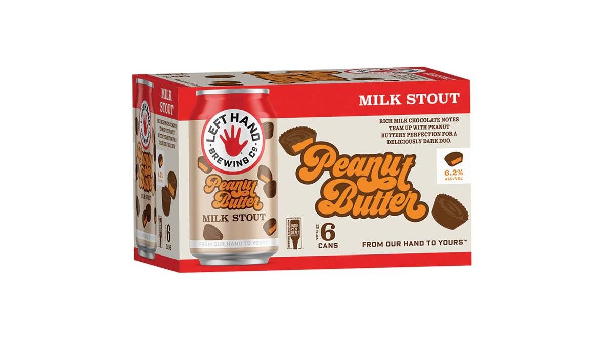 Left Hand Brewing Beer, Milk Stout, Peanut Butter - 6 pack, 12 fl oz cans