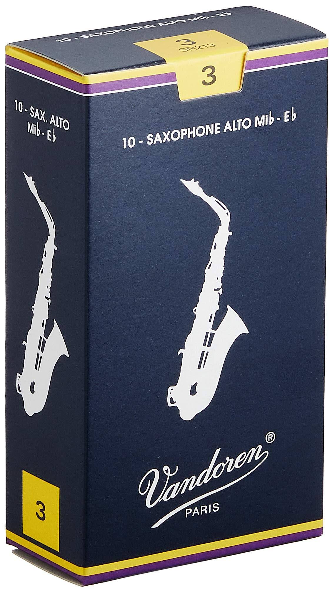 Vandoren Paris Saxophone Reeds - 3 Strength, Alto