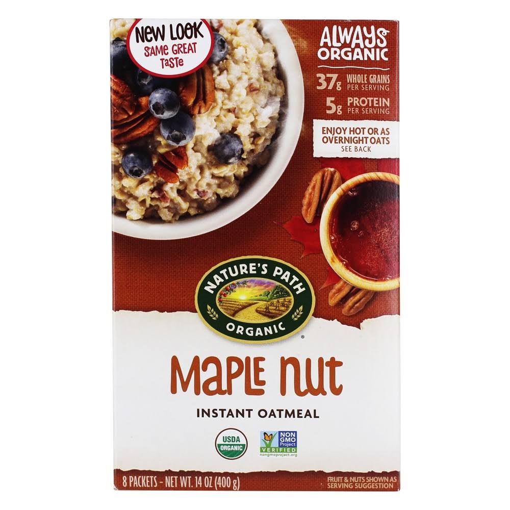 Nature's Path Organic Instant Hot Oatmeal - Maple Nut, 400g
