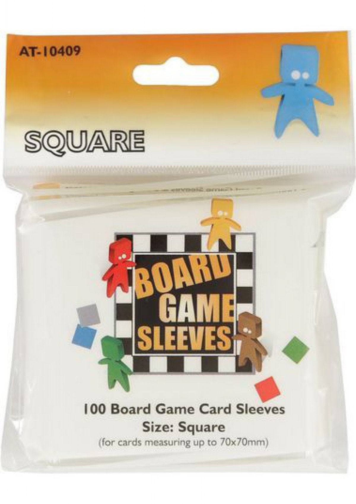 Board Game Sleeves - Clear, Square, 70mm x 70mm, 100ct
