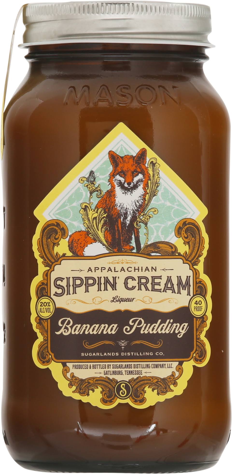 Sugarlands Shine Appalachian Sippin Cream' Banana Pudding Moonshine American Whiskey 750ml Bottle
