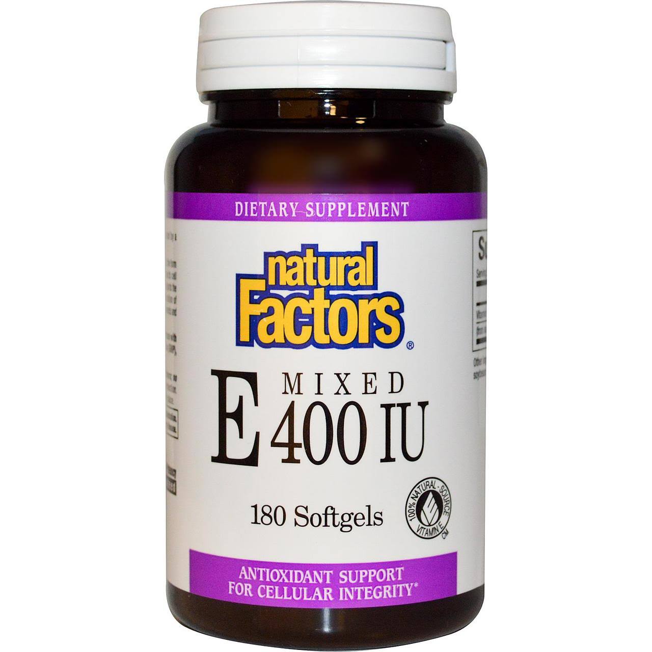 Natural Factors Mixed Vitamin - E400IU, 180ct