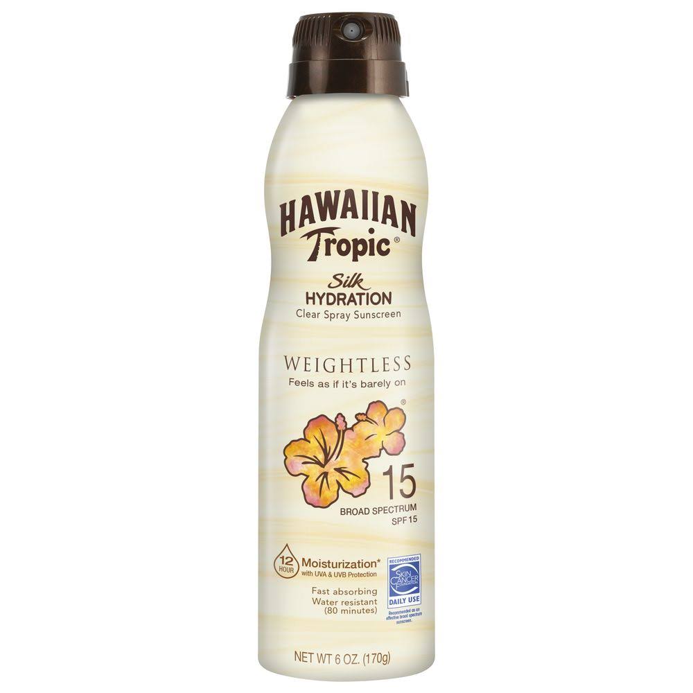Hawaiian Tropic Silk Hydration Clear Spray Sunscreen Broad Spectrum - SPF 15, 6oz