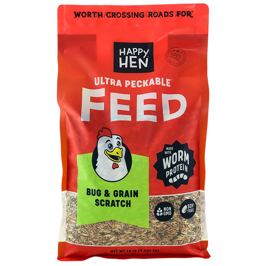 Happy Hen Ultra Peckable Bug & Grain Scratch - 10 lb
