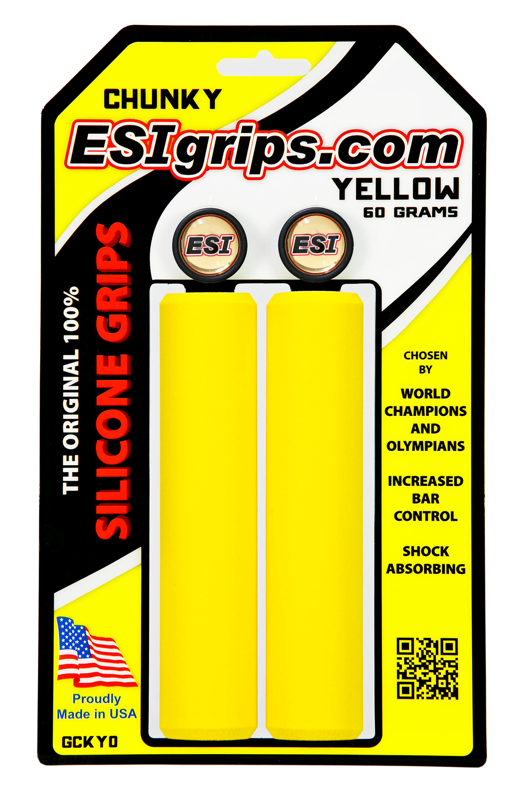 ESI Chunky MTB Grip - Yellow, 130mm