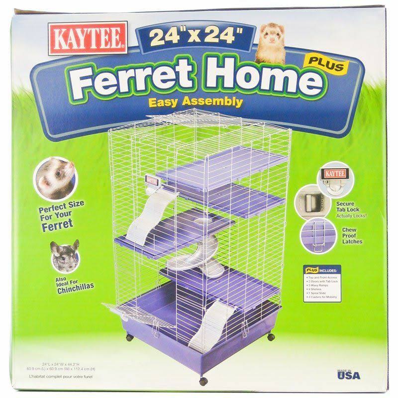 Kaytee Deluxe Multi-level Home With Casters Toys Animal Cage - 24" L x 24" W x 41.5" H