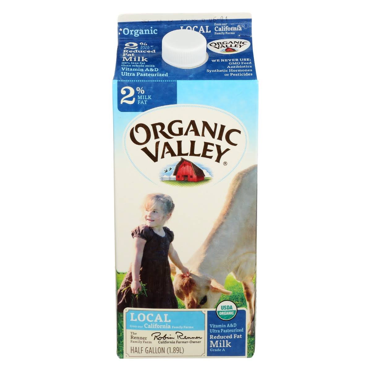 Organic Valley Reduced Fat California Pastures Milk - 64oz