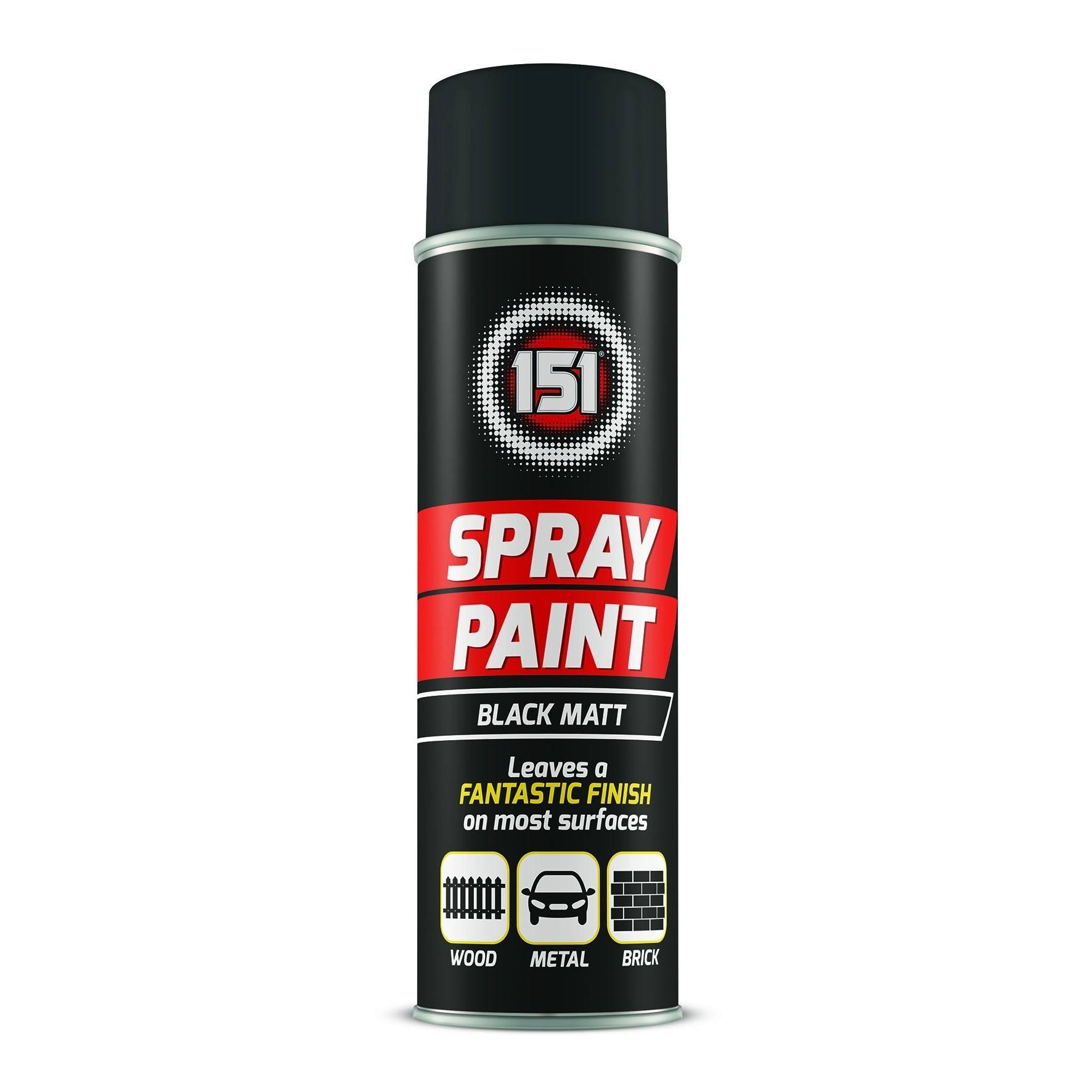 151 Black Matt All Purpose Spray Paint 250ml