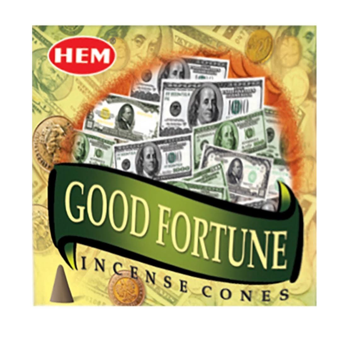 Hem Incense Cones - 10pk, For Good Fortune
