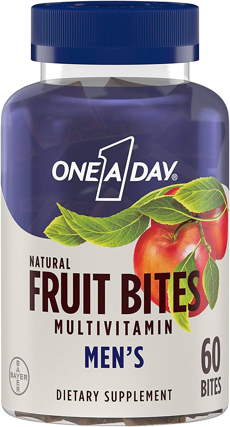 One A Day Men's Natural Fruit Bites Multivitamin with Immune Health
