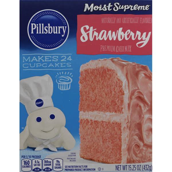 Pillsbury Moist Supreme Strawberry Cake Mix, 15.25 oz