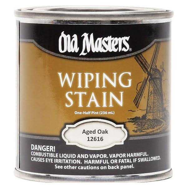 Old Masters 12616 Wiping Stain, Aged Oak, Liquid, 0.5 pt, Can