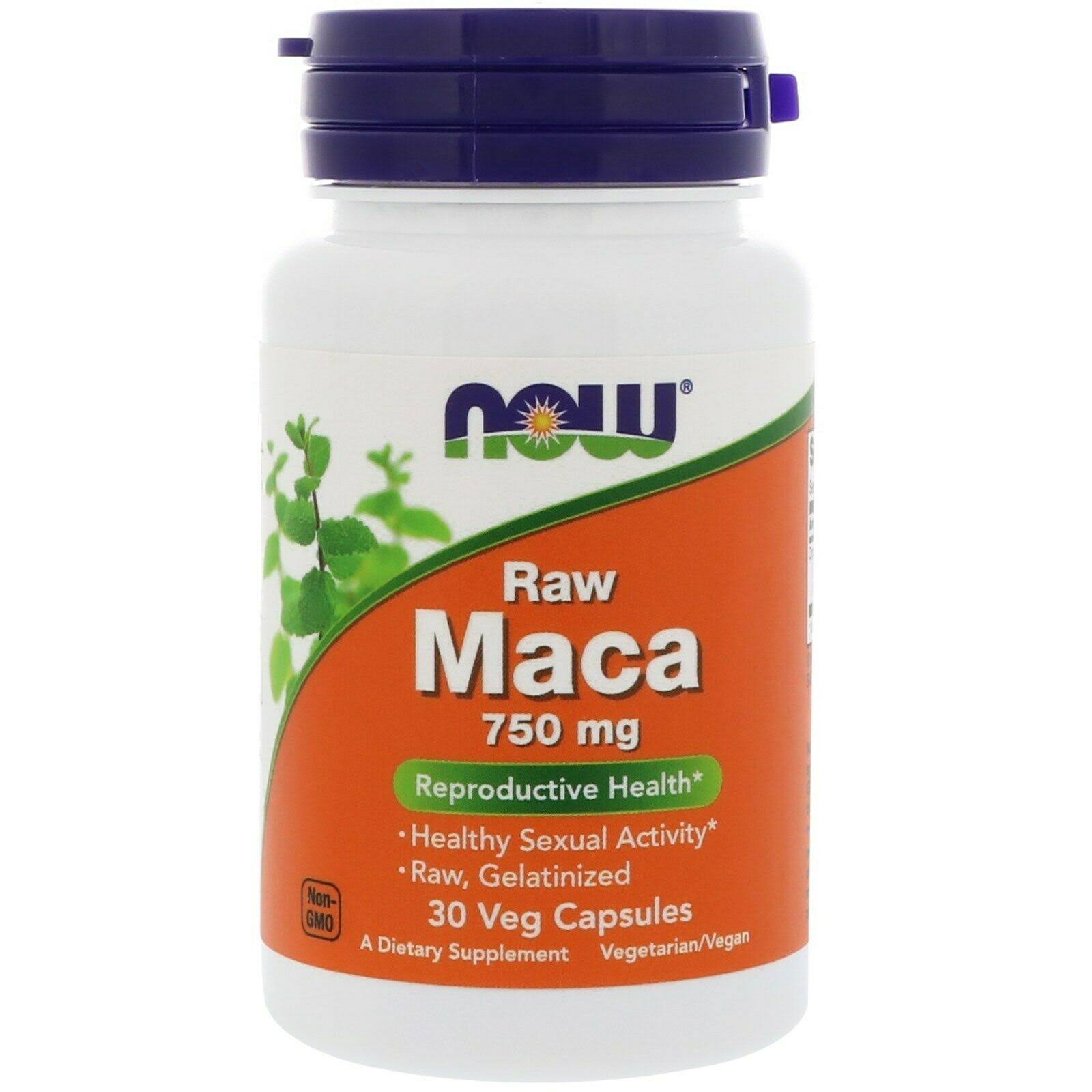 Now Foods Raw Maca 750mg - 30 vcaps