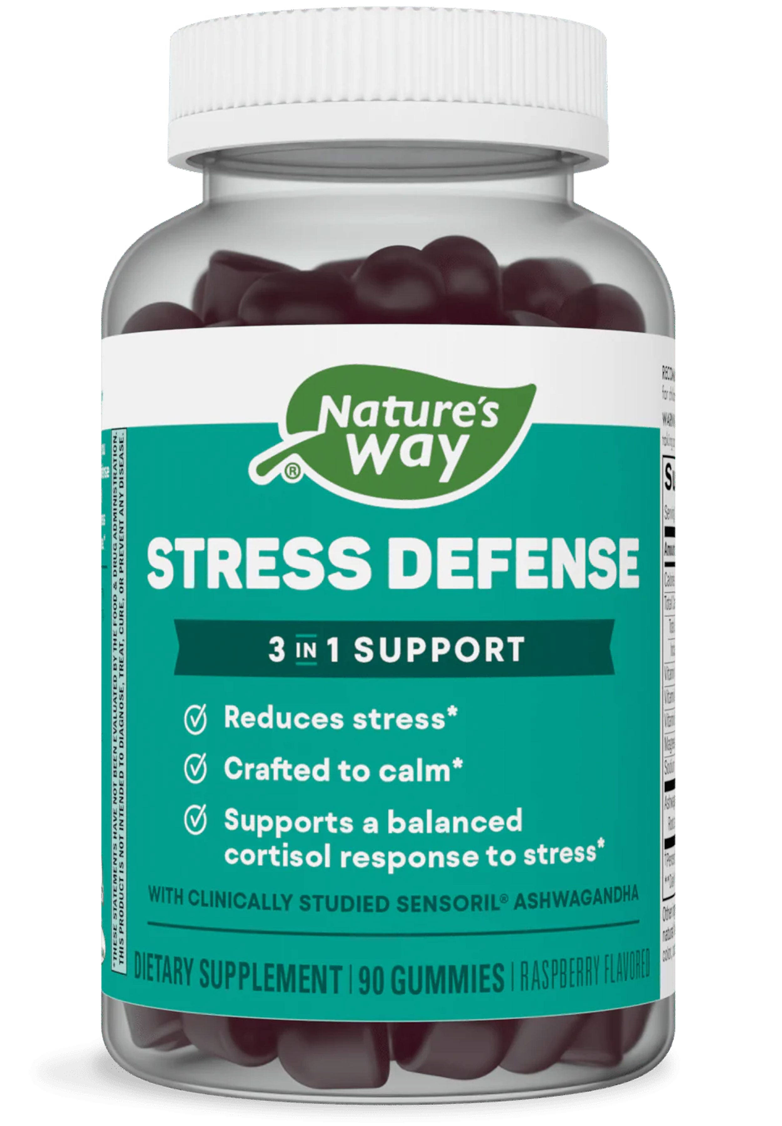 Nature's Way, Stress Defense, Raspberry, 90 Gummies