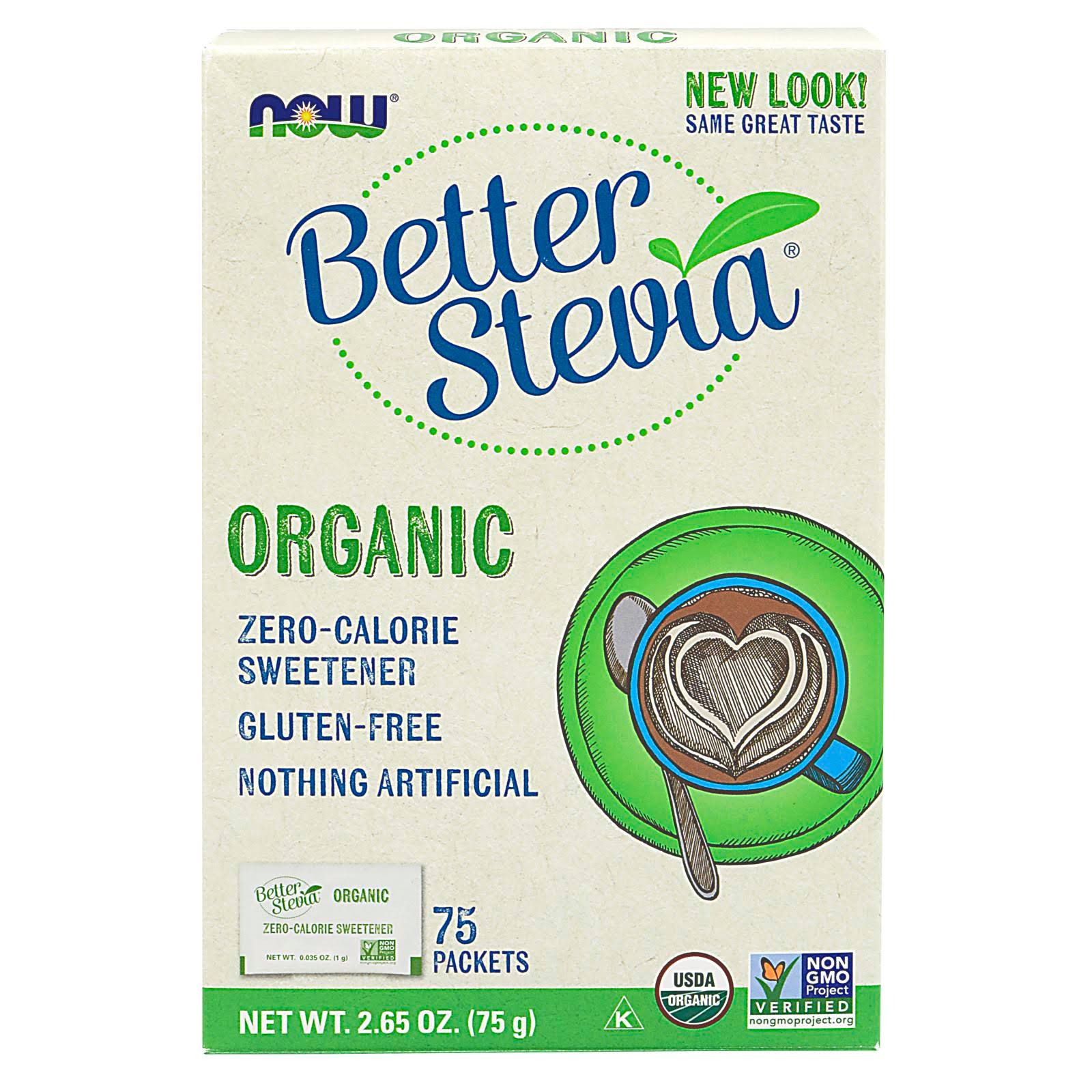 Now Foods Better Stevia Organic Sweetener - 75 Packets