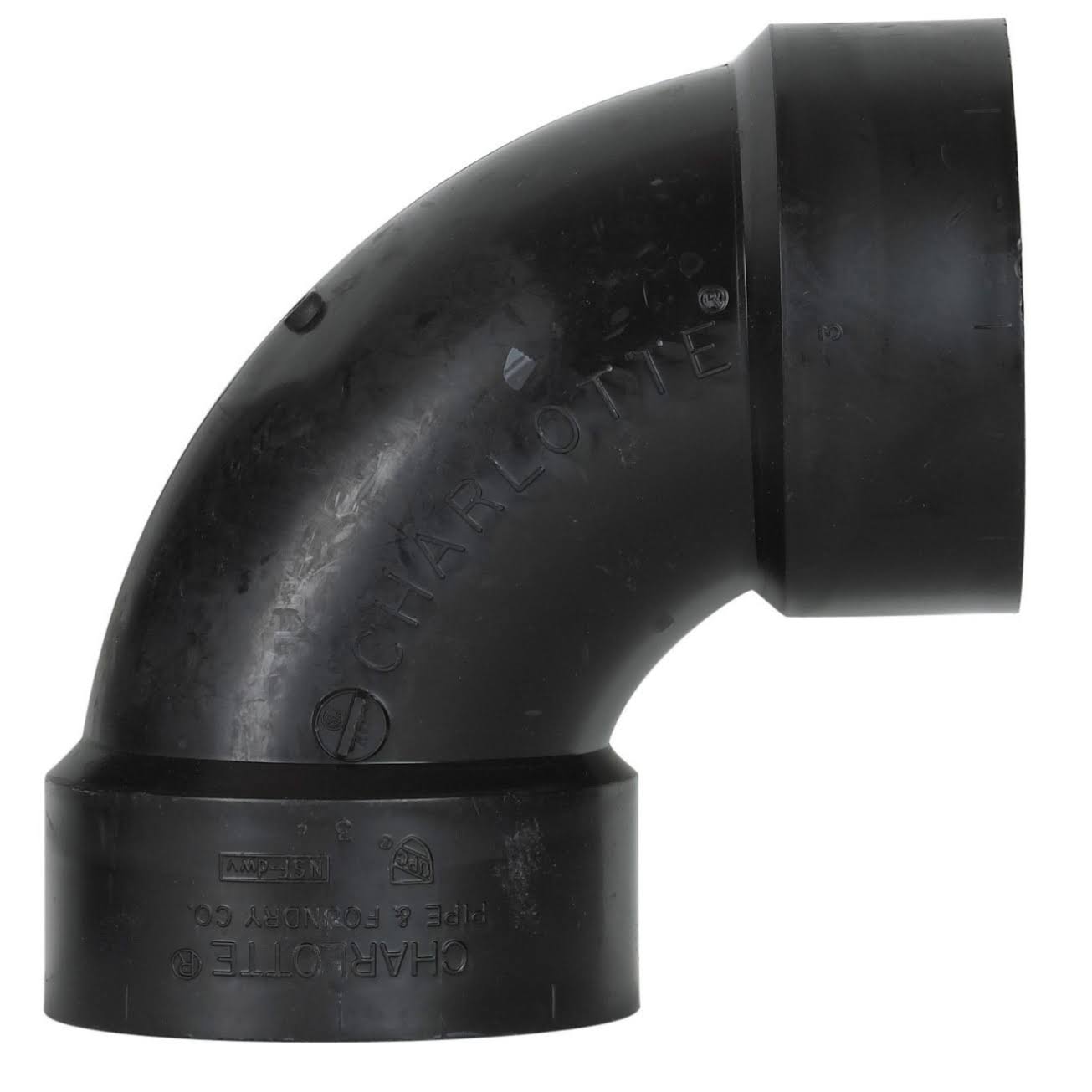Charlotte Pipe ABS DWV 90 Degree Elbow - 3"