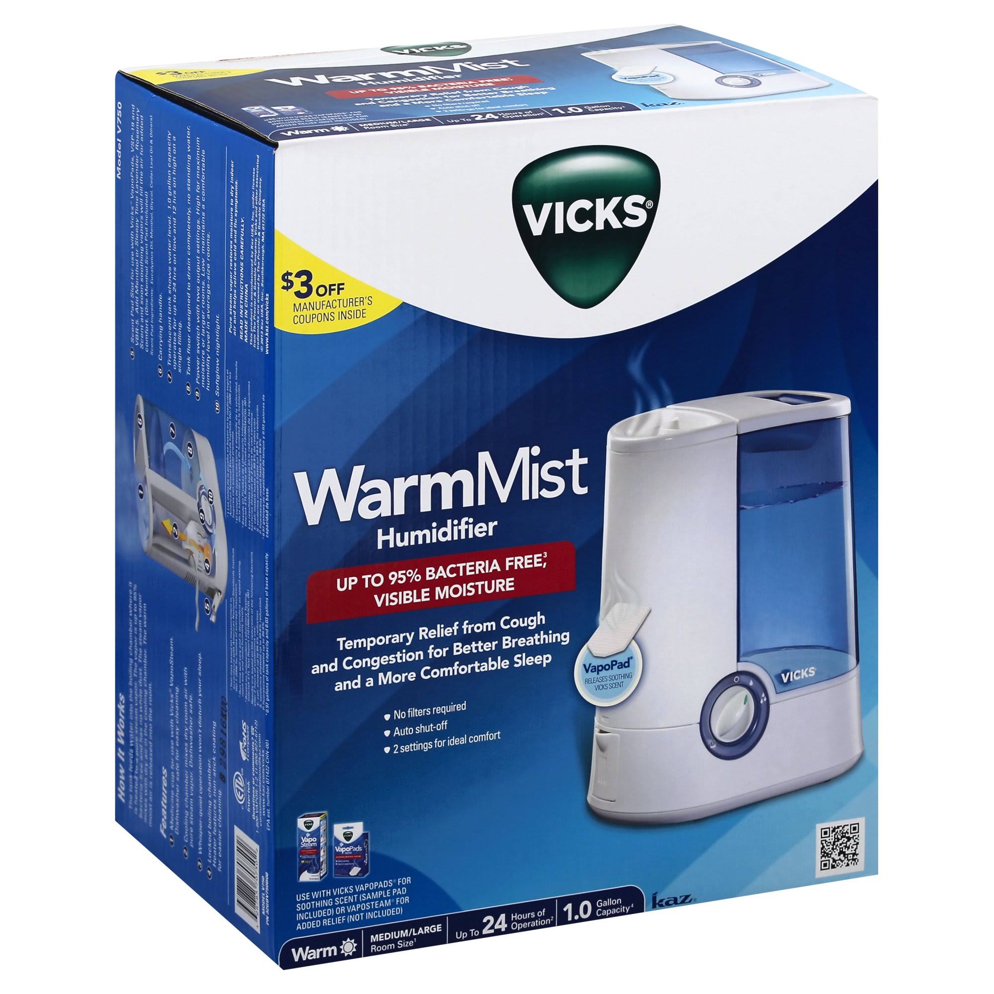 Vicks Humidifier, Warm Mist, Medium/Large
