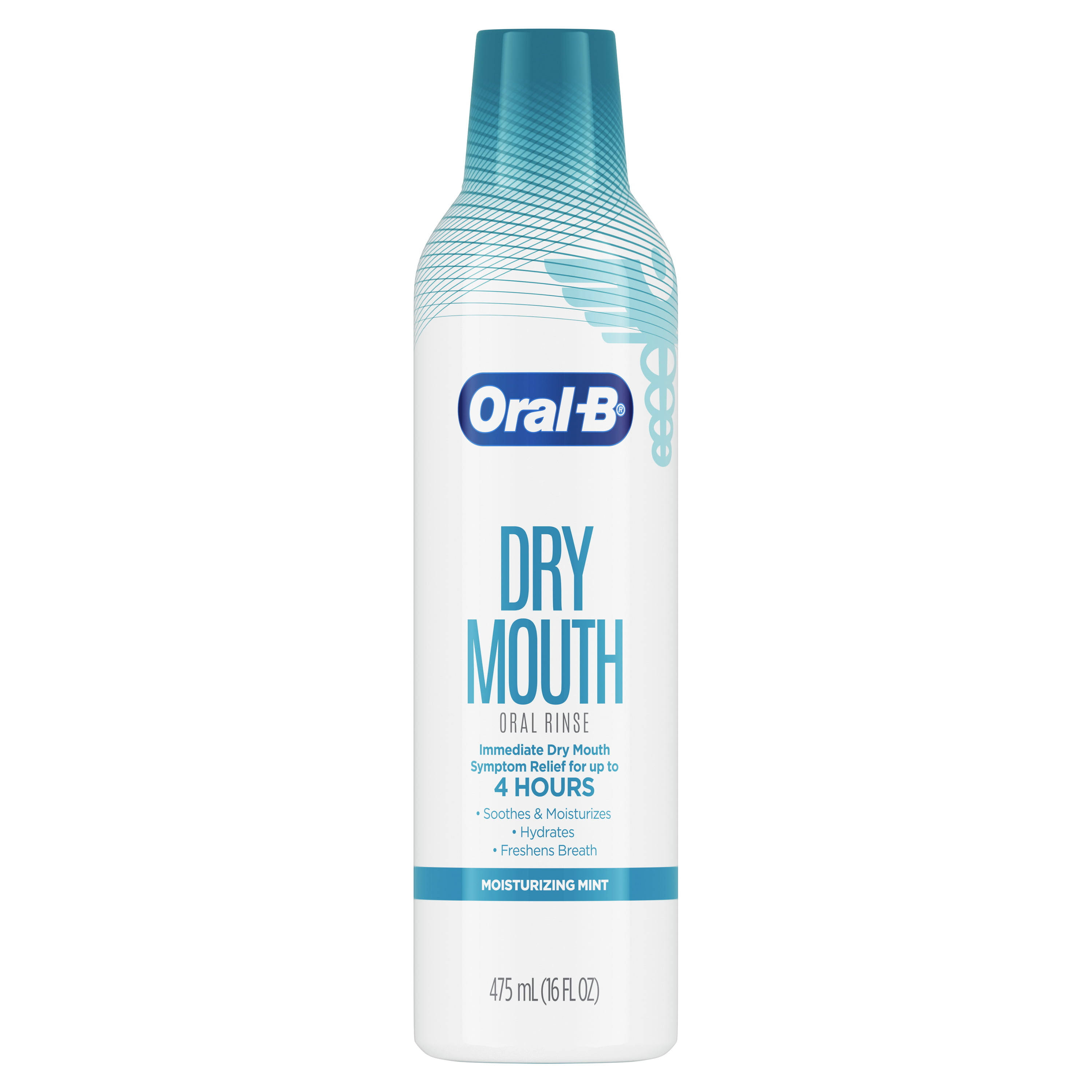 Oral-B, Dry Mouth Oral Rinse, Moisturizing Mint, 16 fl oz (475 ml)