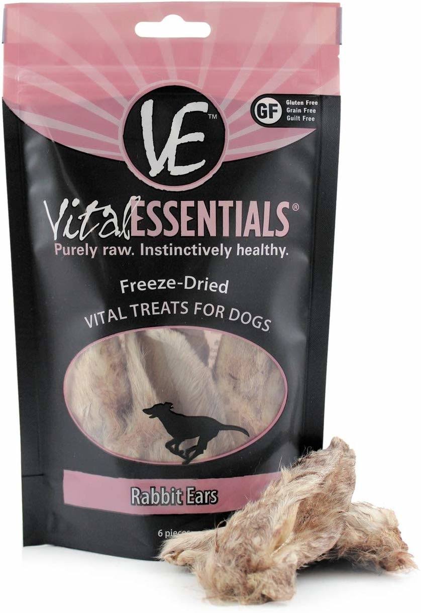Vital Essentials Freeze Dried Rabbit Ears Dog Treats