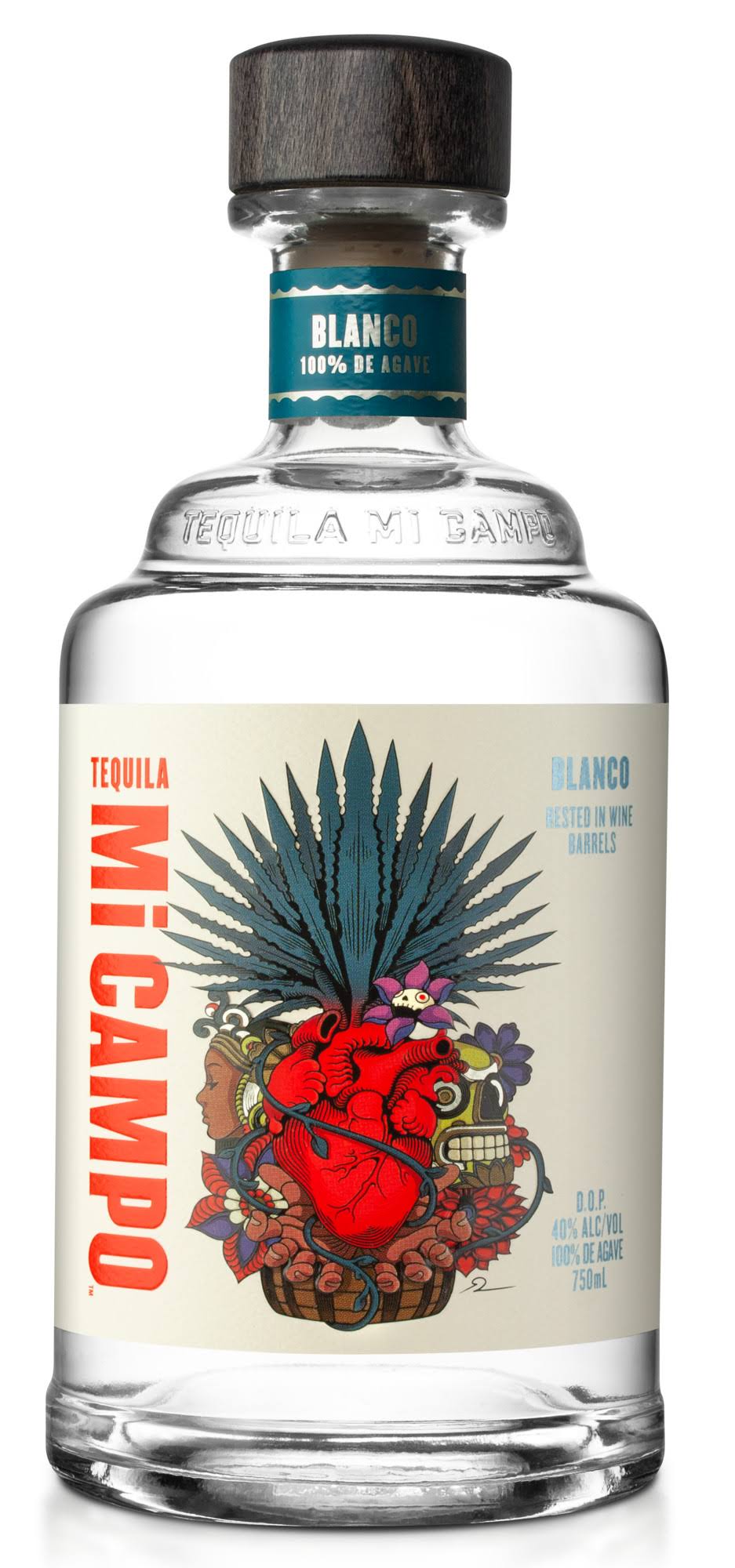 Mi Campo Tequila, Blanco, 100% De Agave - 750 ml
