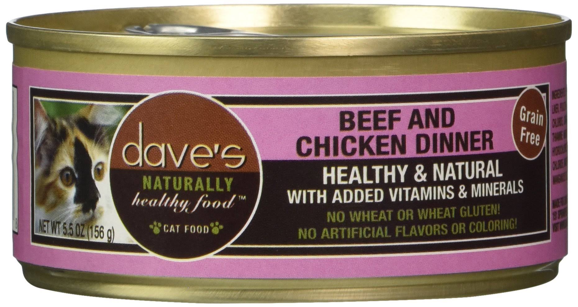 Dave's Naturally Health Food Cat Food - Beef and Chicken