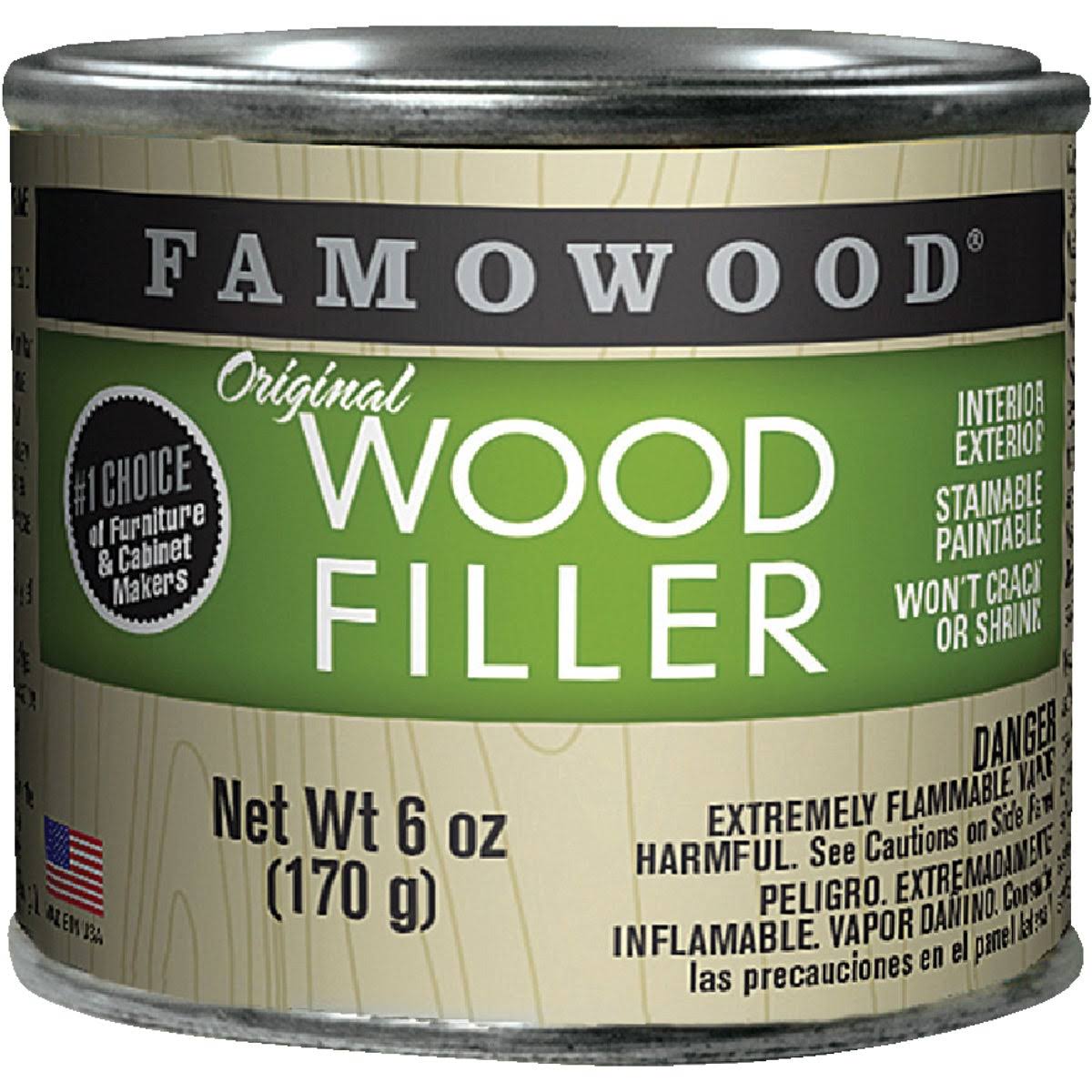 FamoWood Original Wood Filler - 6oz, Oak Teak