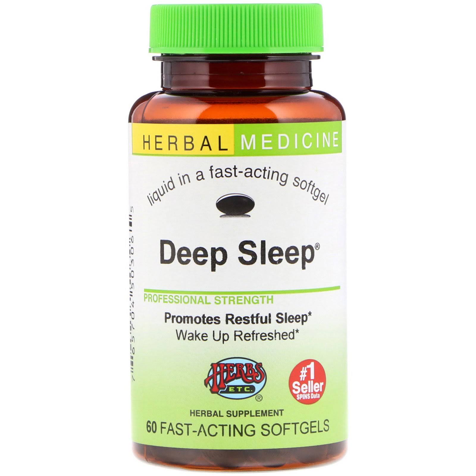Herbal Medicine Deep Sleep Fast Acting Dietary Supplement - 60 Softgels