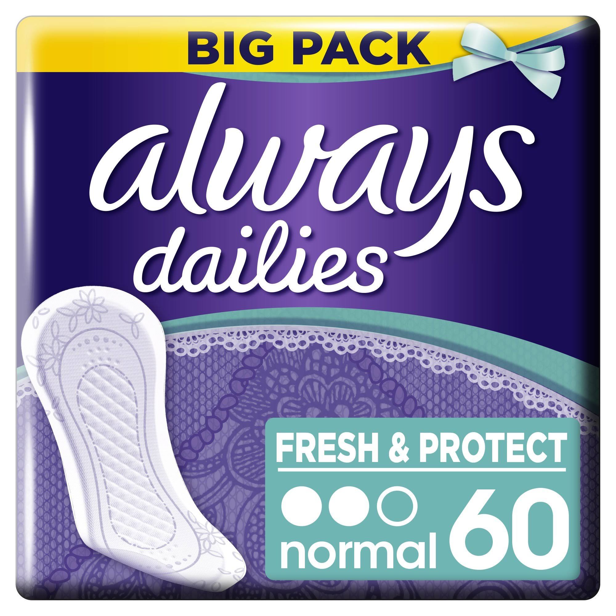 Always Dailies Fresh & Protect Normal Panty Liners 60