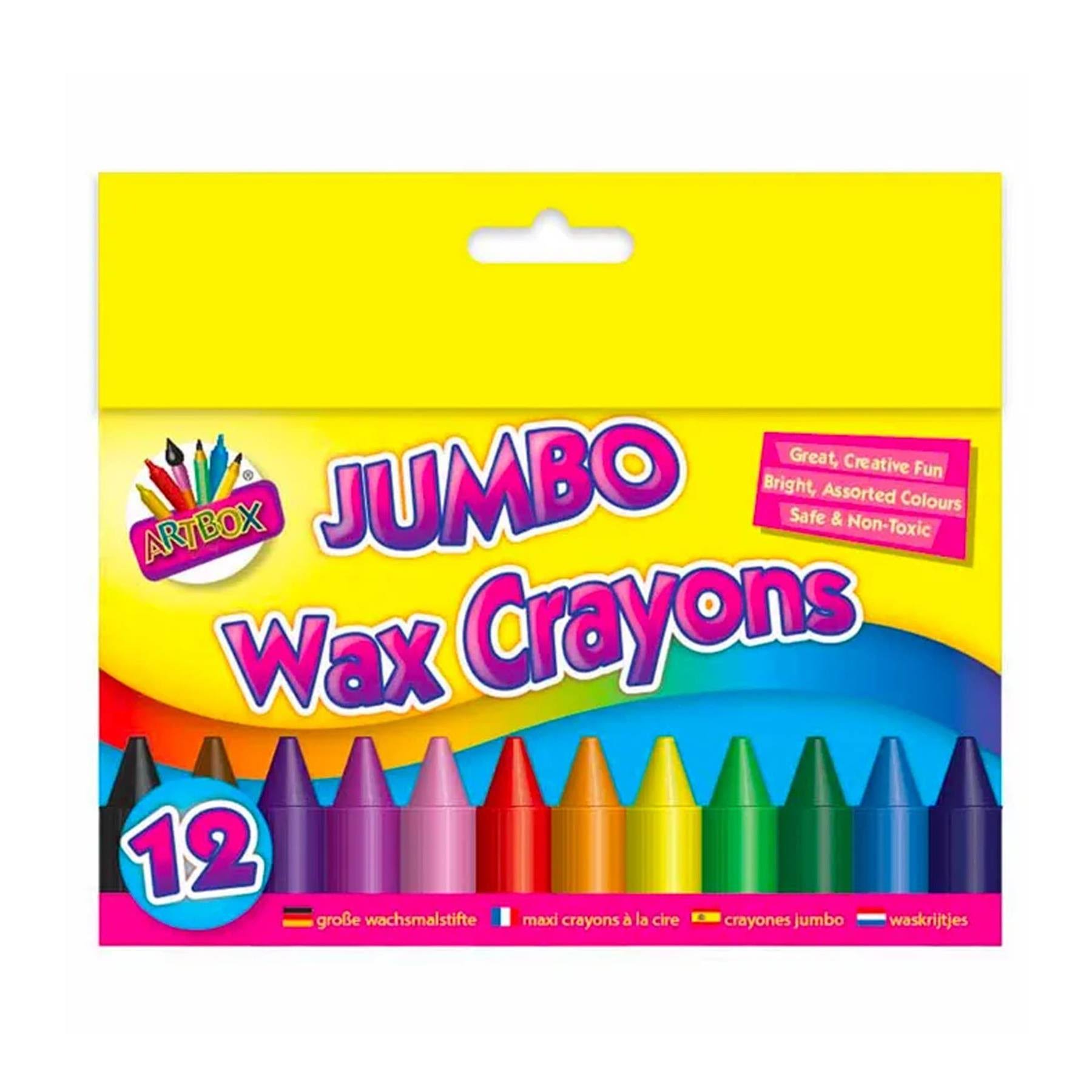 Artbox Jumbo Wax Crayons Set of 12 Assorted Colours