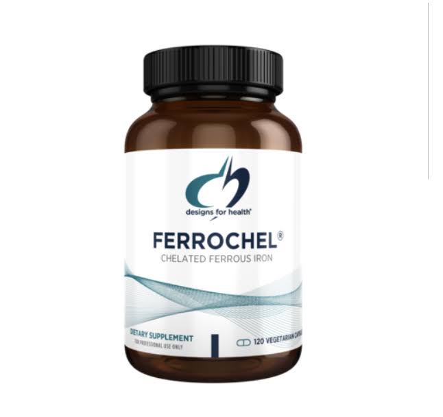 Designs for Health Ferrochel Iron Chelate Dietary Supplement - 120 Capsules