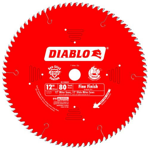 Diablo Finishing Saw Blade - 12", 80 Tooth