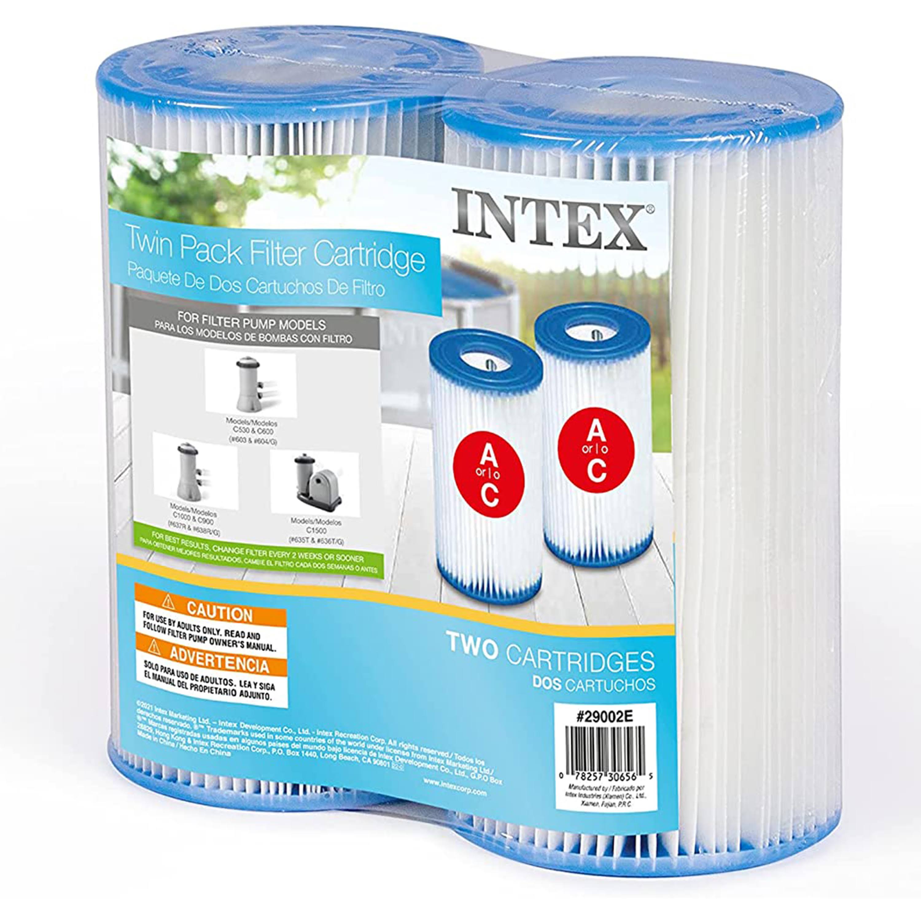 Intex 29002E Type A Filter Pool Filter Cartridge - Twin Pack