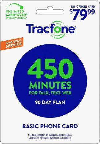 Tracfone 450 Minutes Airtime Gift Card