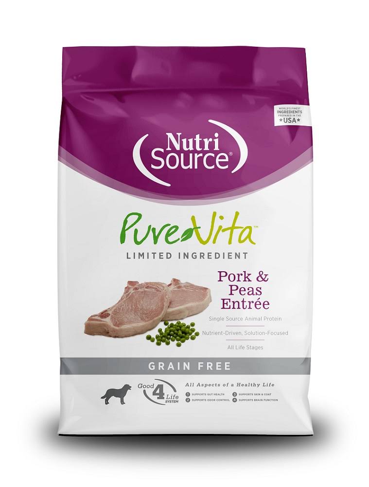 PureVita Grain-Free Free Pork & Peas Dry Dog Food, 5-lb