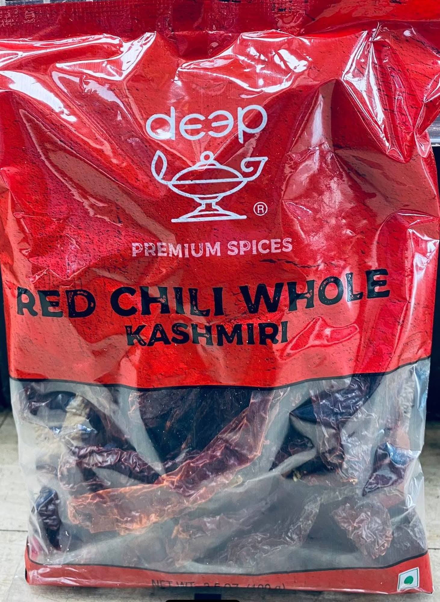 Deep Red Chili Whole Kashmiri 3.5 oz