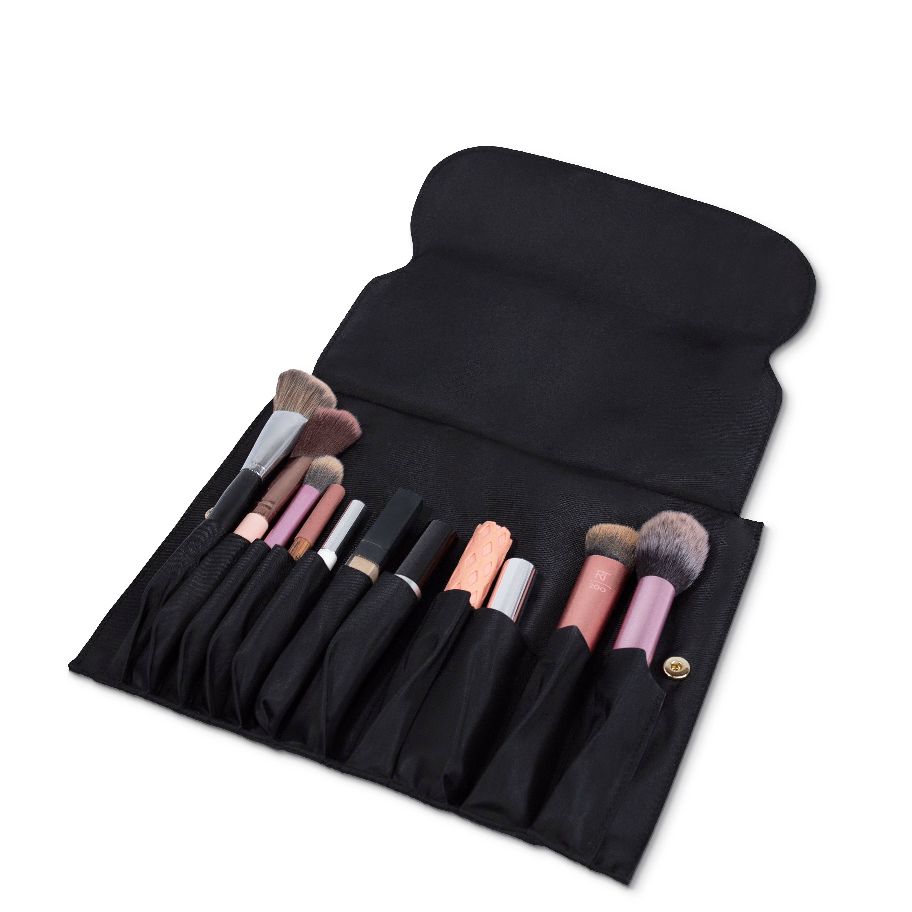 KUSSHI Washable Travel Snap in A Brush Organizer (Makeup Not Included)