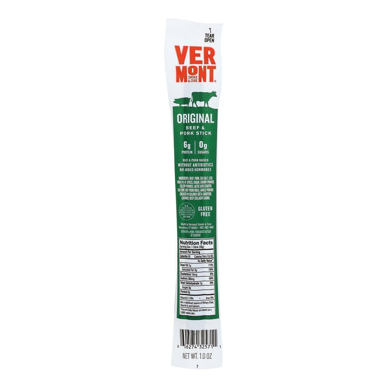 Vermont Smoke And Cure Beef & Pork Stick - 1oz