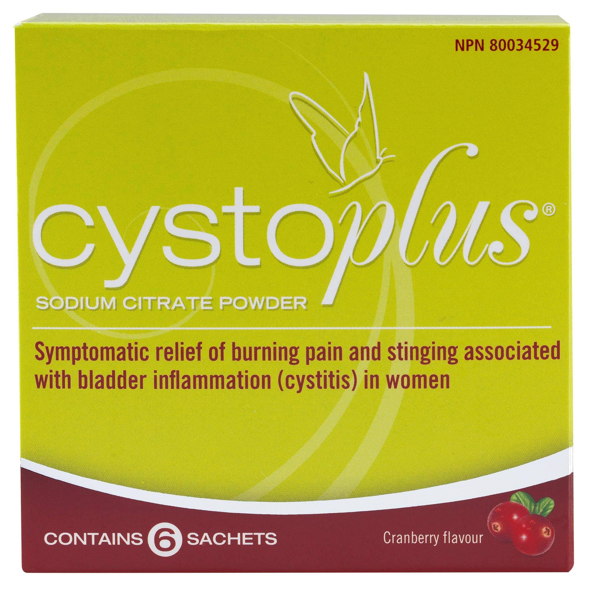 Cystoplus Cranberry Flavour Sachets Sodium Citrate Powder - 6ct