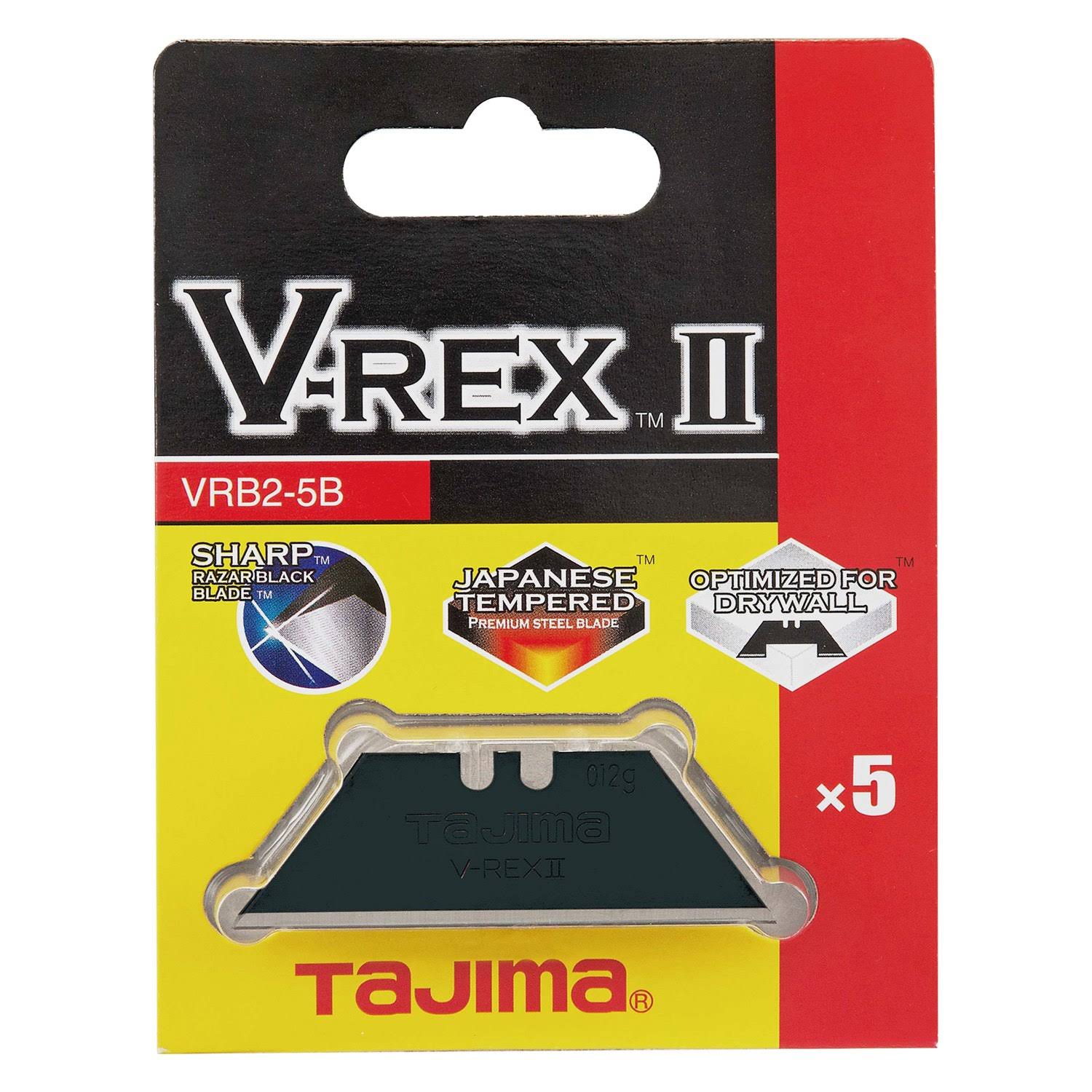 Tajima Vrb2-5b V-Rex Ii Carbon Steel Utility Blade - x5