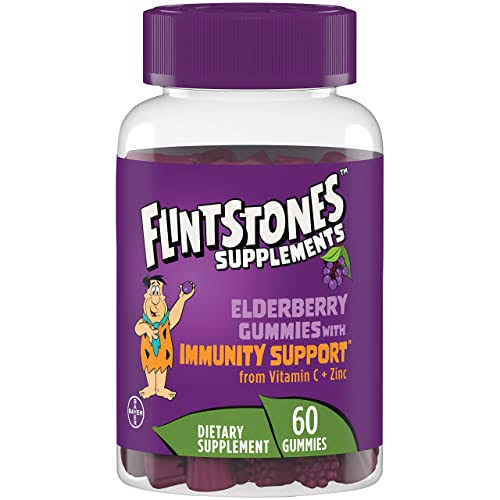 Flintstones Kids Elderberry Gummies with Immunity Support from Vitamin
