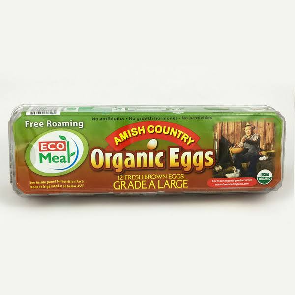 Eco Meal Amish Country Organic Eggs - Large