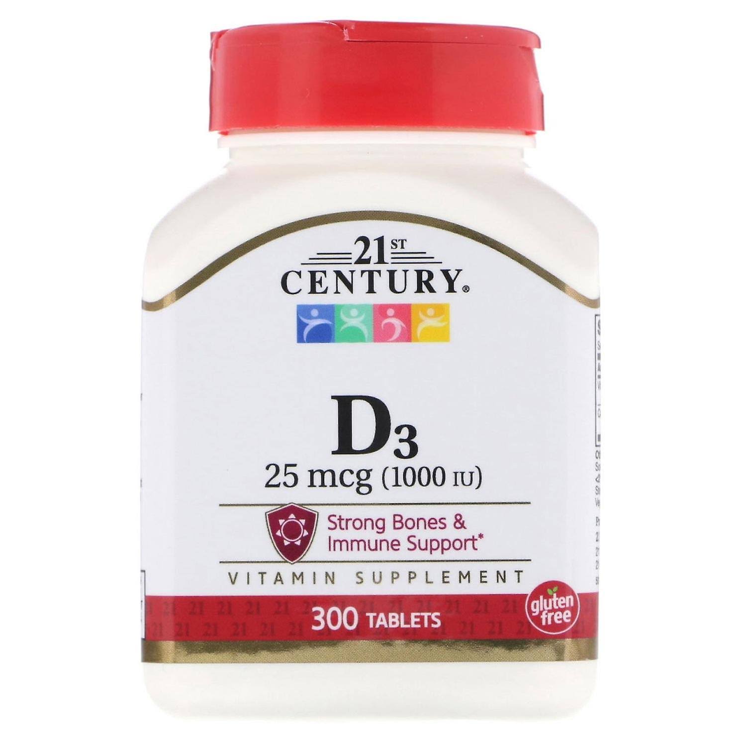 21st Century D-1000 IU Vitamin Supplement - 300 Tablets