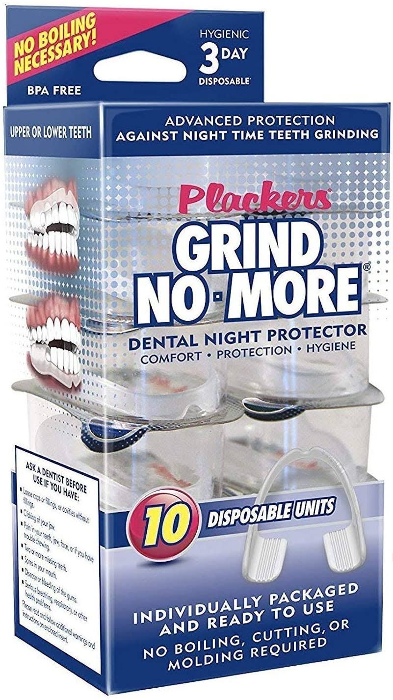 Plackers Grind No More Dental Night Protectors Mouth Guard - 10ct
