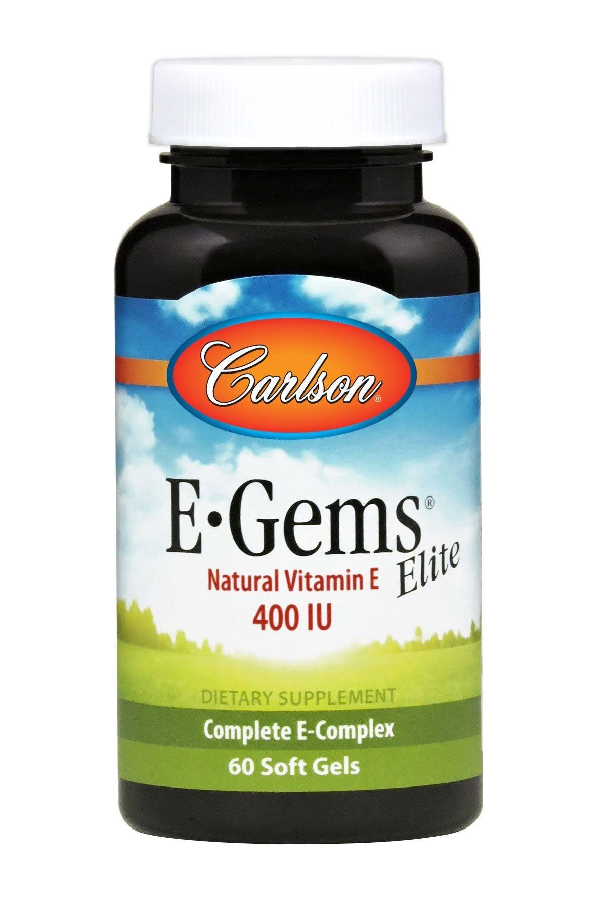 Carlson Labs E Gems Elite Natural Vitamin E Softgels - 400IU, 60ct