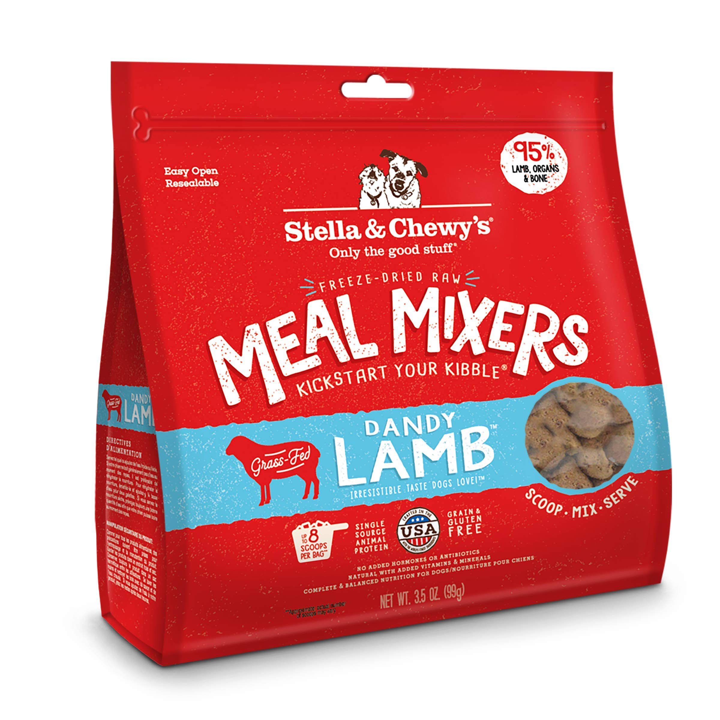 Stella & Chewy's Dog Freeze Dried Dandy Lamb Meal Mixers (3.5oz)